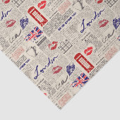 London Themed Seamless Pattern mit Telefonkabinen Seidenpapier (Ausschnitt)