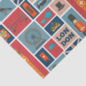 London Themed Seidenpapier (Detail)