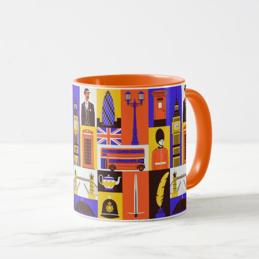 London Themed Tasse (VorderseiteRechts)