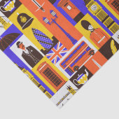 London Themed Tissue Paper Seidenpapier (Detail)