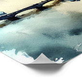 London-Themse (D), Wasserfarbe Poster (Ecke)