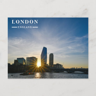London Themse Sonnenuntergang Feiertagspostkarte