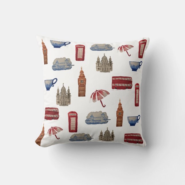 London Throw Pillow Kissen (Vorderseite)