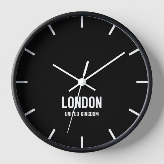 London Time Zone Newsroom Wall Clock Uhr (Vorderseite)
