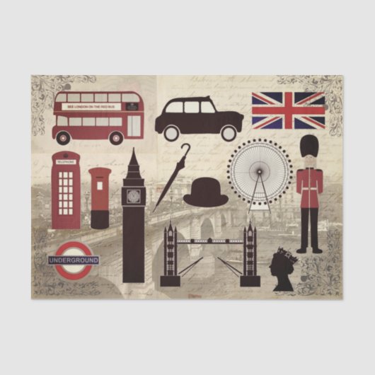 London Tissue Paper Seidenpapier (Vorderseite)