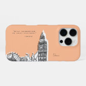London Tone Sketch iPhone Case Hülle (Rückseite (Horizontal))