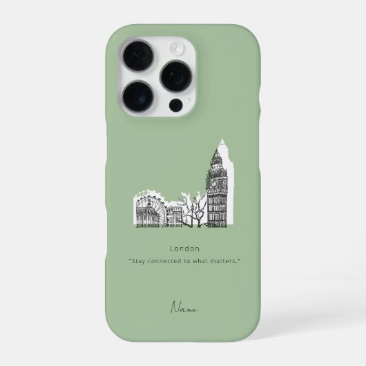 London Tone Sketch iPhone Case iPhone Hülle (Rückseite)