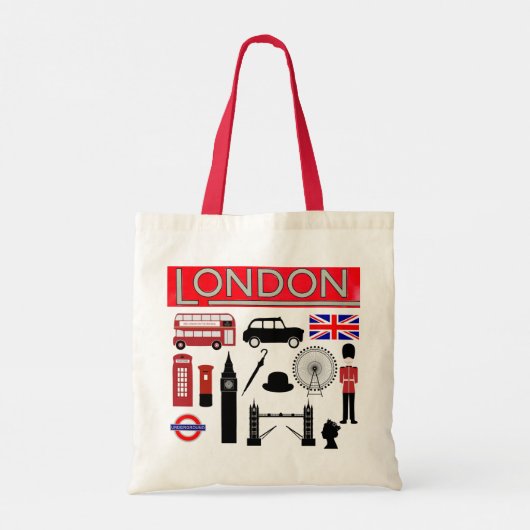 London Tote Bag Tragetasche (Rückseite)