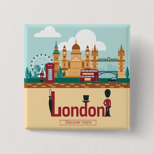 London Tourismus Button (Vorderseite)