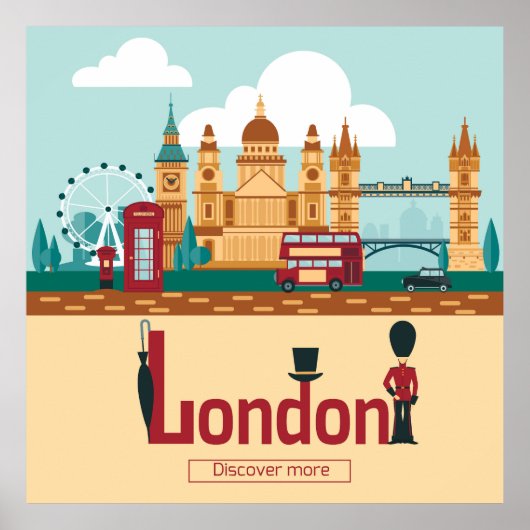 London Tourismus Poster (Vorne)