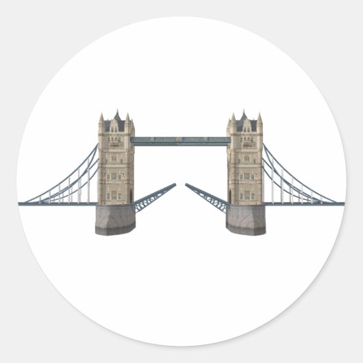 London Tower Bridge: 3D-Modell: Runder Aufkleber (Vorderseite)
