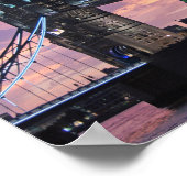 London Tower Bridge am Nachtplakat Poster (Ecke)