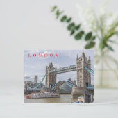 London Tower Bridge - Ansichtskarte Postkarte (Stehend Vorderseite)