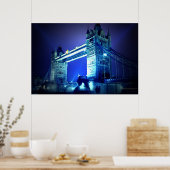 London Tower Bridge at Blue Night Poster (Küche)