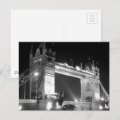 London Tower Bridge bei Nacht Postkarte (Vorne/Hinten)