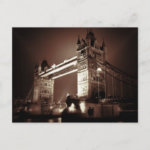 London Tower Bridge bei Nacht Postkarte