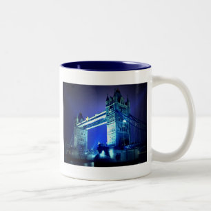 London Tower Bridge & Blue Night Zweifarbige Tasse