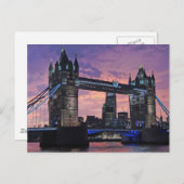 London Tower Bridge British Travel Postkarte (Vorne/Hinten)