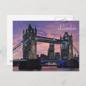 London Tower Bridge British Travel Postkarte (Vorne/Hinten)