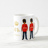 London Tower Bridge, Crown & Royal British Warders Kaffeetasse (VorderseiteRechts)