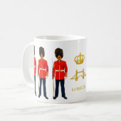 London Tower Bridge, Crown & Royal British Warders Kaffeetasse (Vorderseite Links)