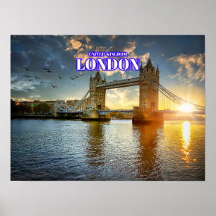 London Tower Bridge Daylight - Großbritannien Poster