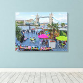 London Tower Bridge im Sommer Leinwand drucken (Insitu (Holzboden))