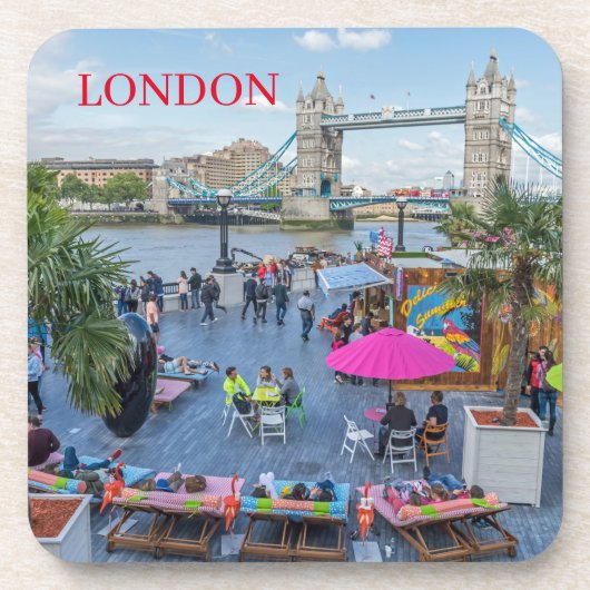 London Tower Bridge im Sommer Untersetzer (Vorderseite)