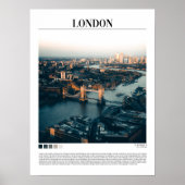 London Tower Bridge Minimalistisch Wall Art Poster (Vorne)