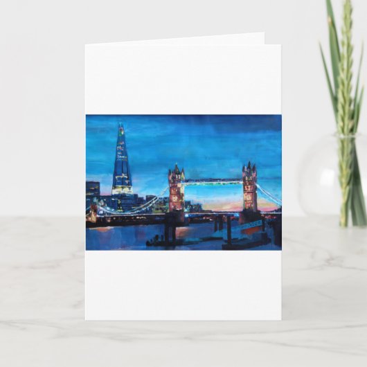 London Tower Bridge mit The Shard Karte (Vorderseite)