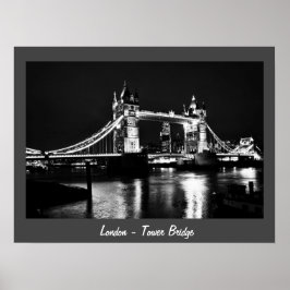 London - Tower Bridge, Night No.2 (Poster) Poster