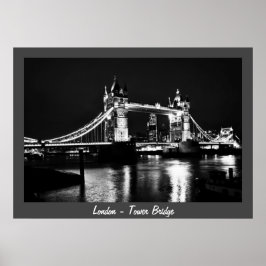 London - Tower Bridge, Night No.2 (Poster) Poster