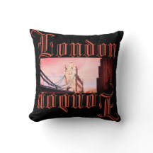 London Tower Bridge Panorama Vintag Look Cushion