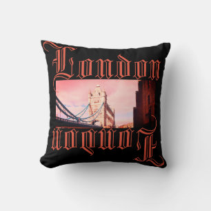 London Tower Bridge Panorama Vintage Look Kissen