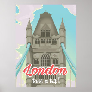 London Tower Bridge Reiseplakat Poster