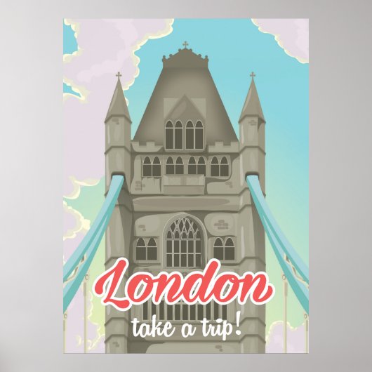 London Tower Bridge Travel Poster (Vorne)