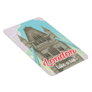 London Tower Bridge Travel Poster Magnet