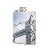London Tower Bridge Travel Watercolor Flachmann (Links)