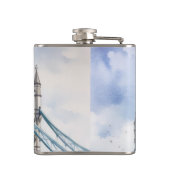 London Tower Bridge Travel Watercolor Flachmann (Rückseite)