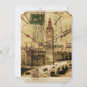 London Tower Bridge Uhrturm Big ben Einladung (Vorderseite)