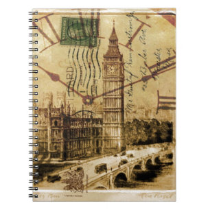 London Tower Bridge Uhrturm Big ben Notizblock