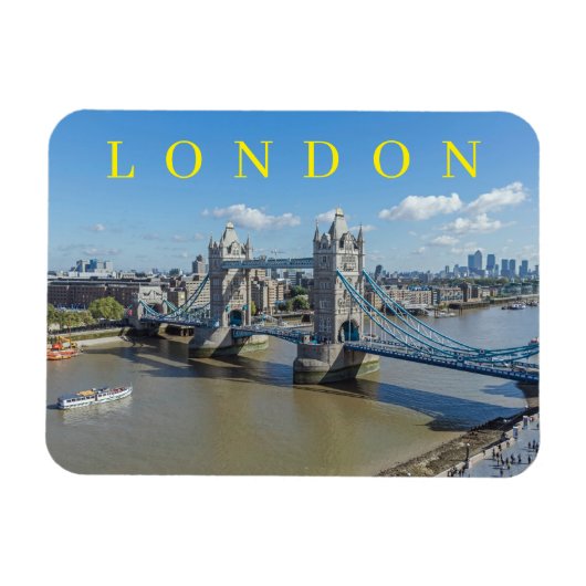 London Tower Bridge von oben Kühlschrankmagnet Magnet (Horizontal)