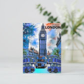 London Travel Art Postcard, London Travel Art, Eng Postkarte (Stehend Vorderseite)