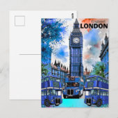 London Travel Art Postcard, London Travel Art, Eng Postkarte (Vorne/Hinten)