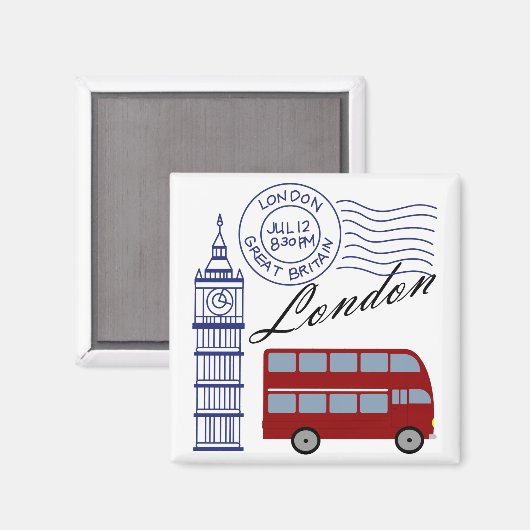 London Travel Magnet (Vorderseite/Rückseite)