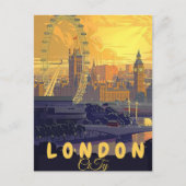 London Travel Postcard Art, London Travel Art, Eng Postkarte (Vorderseite)