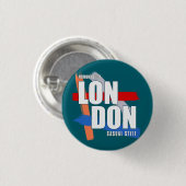 London-Typografie Button (Vorne & Hinten)