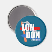 London-Typografie Magnet (Vorderseite/Rückseite)