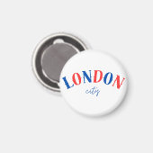 London Typografie Schild 1 Magnet (Vorderseite/Rückseite)