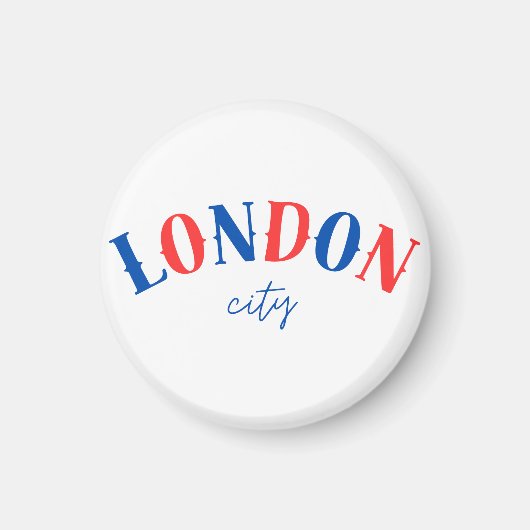 London Typografie Schild 1 Magnet (Vorne)